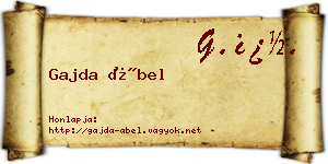 Gajda Ábel névjegykártya